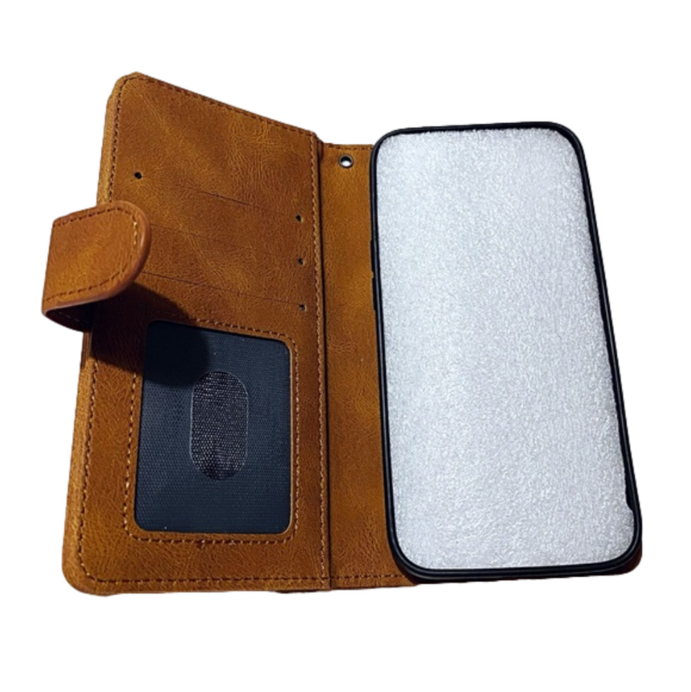 Leather style wallet cellphone protective case cover